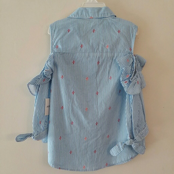 ARIZONA GIRLS COLD SHOULDER RUFFLE TOP - Picture 2 of 4